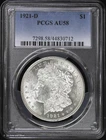 1921-D $1 Morgan Silver Dollar PCGS AU 58