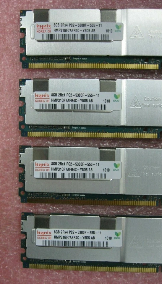 32GB ( 4 * 8GB ) HP 398709-071 Hynix 8GB HMP31GF7AFR4C-Y5D5 2RX4  PC2-5300F - Image 2 of 4