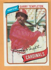 Garry Templeton St. Louis Cardinals 1980 Topps #587 12U
