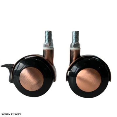 ROBBY Möbelrollen 50mm Bürostuhl Stuhlrolle Designmöbel Hartbodenrolle M10x15