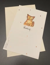 Thinking of You Card Cat American Greetings new with envelope Kathy Davis Design