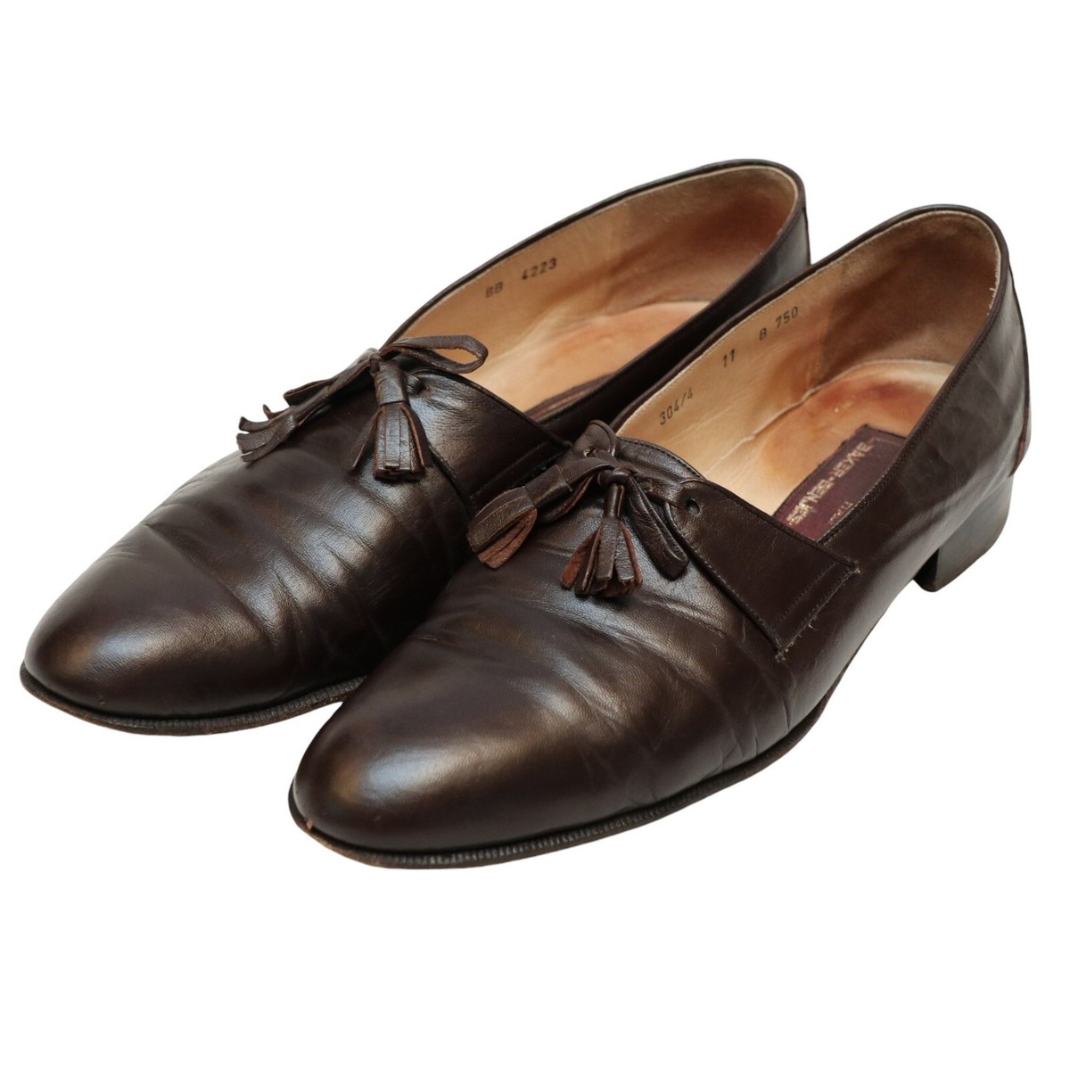 Baker Benjes Loafers Size 12 Mens Black Leather - Made in Italy NEW Baker Benjes Loafers Black Leather Size 10.5 D 351 Made  main image 3
