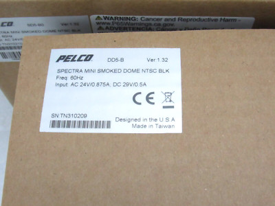 Pelco SD5-B0 NTSC 700 TVL Analog Indoor Smoked Dome Camera [CTCNC]