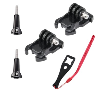 Basic Quick Release Flat Buckle Clip Mount Base Adapter Long Screw For GoPro USA