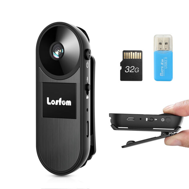 Losfom Z04 Mini Body Kamera Video Recorder 1080P HD Tragbare Kamera 32GB Karte
