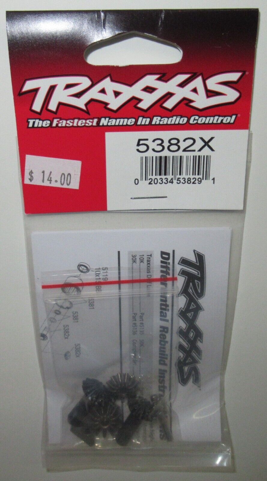 Traxxas Differential Gear Set, Output/Spider Gears, Shaft & Support