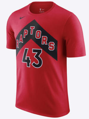 Nike NBA Toronto Raptors Pascal Siakam Logo Men Red T-shirt DR6398-660 