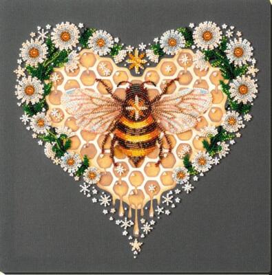 Bead embroidery kit Medonos needlework kit Art canvas beadwork pattern