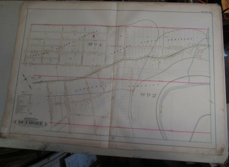 CITY OF SCRANTON - DUNMORE AREA 1898  MAP -  MAP (#28)