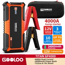 GOOLOO GP4000 Jump Starter 4000A 24000mAh Battery Charger Power Bank Portable US