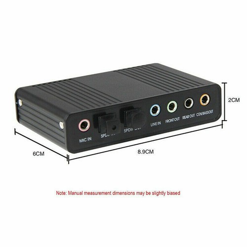 Optical External 6 Channel 5.1 Audio Output Adapter Sound Card USB SPDIF for PC - Picture 12 of 21