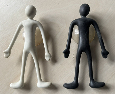Morph Typ Gummi Sauger Figuren 1 x schwarz & 1 x weiß 175 mm hoch