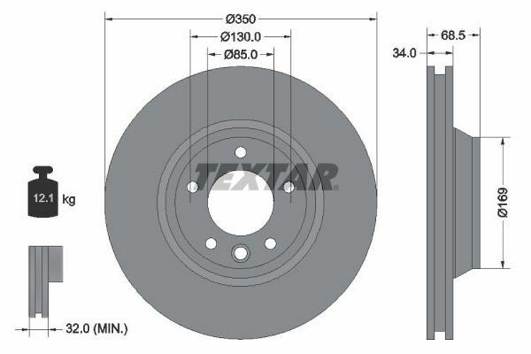 Disque de frein Porsche Cayenne anti-fading et haute ventilation 18"