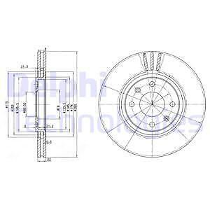 DELPHI BG2690 BRAKE DISC Front