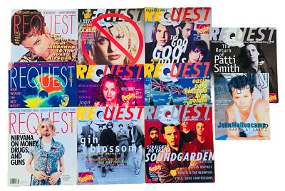 REQUEST REPLAY Music Magazine LOT of 11 Issues 1992, 93, 96 Nirvana Hole Prince