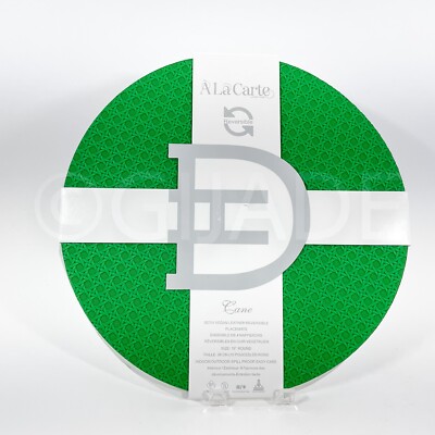 A La Carte Placemats  15  Round Set Of 4  Green New