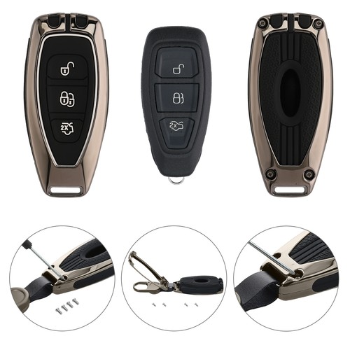Coque pour boîtier clé de voiture Ford en métal - Photo 3/7
