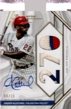 2022 Topps Luminaries 6/15 Andrew McCutchen Home Run Kings Auto Patch Card