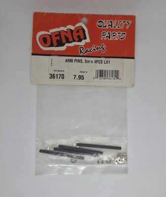 OFNA Racing ~ 36170 ~ Arm Pins, 3mm w/ E-clips 3mm ~ LX1 Vintage NOS