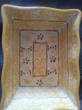 Temptations Oven proof Tall yellow Baking Dish 7" Set Of Two 