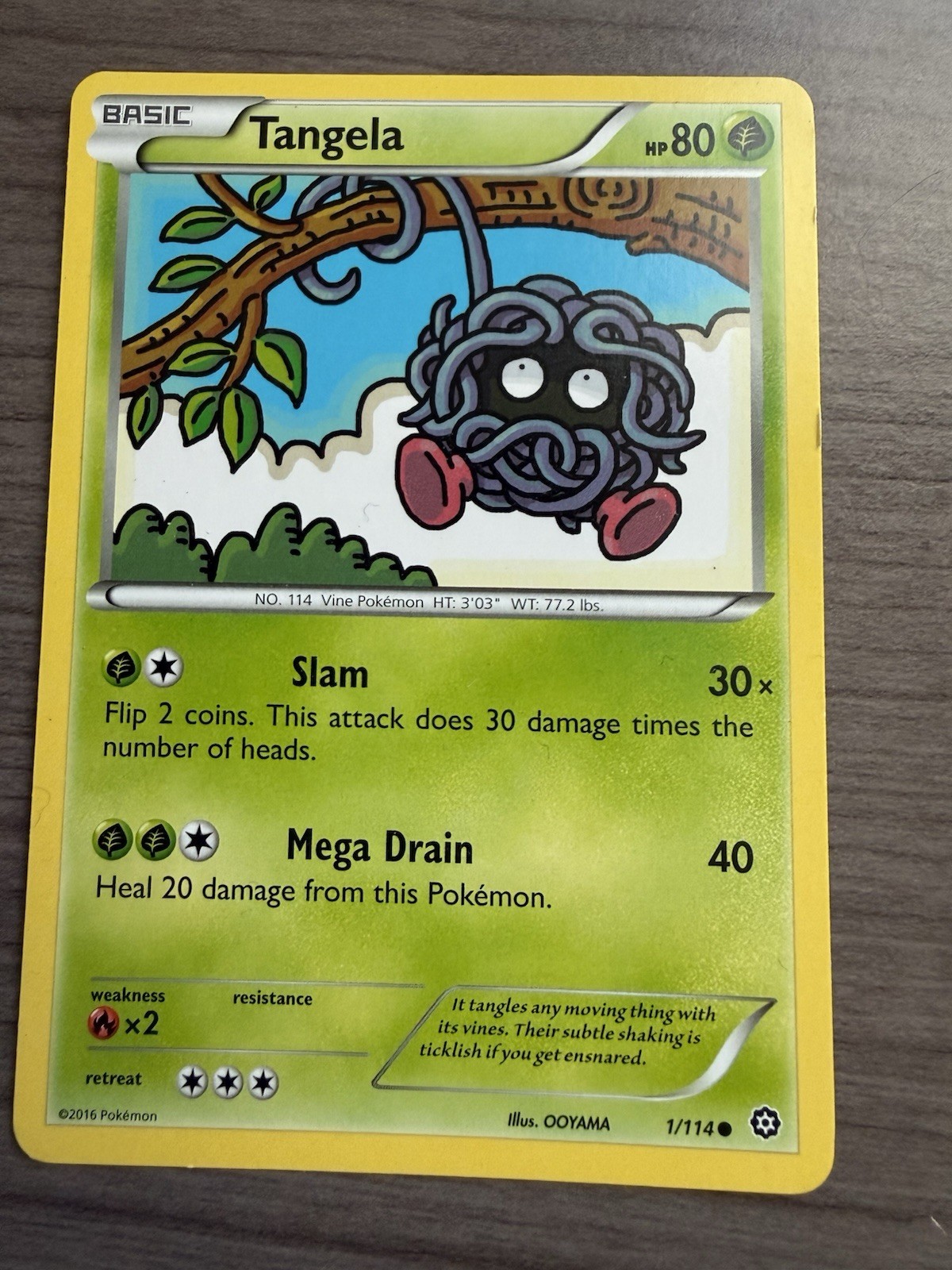 Pokémon TCG Tangela 1/114 Steam Siege Regular Common LP
