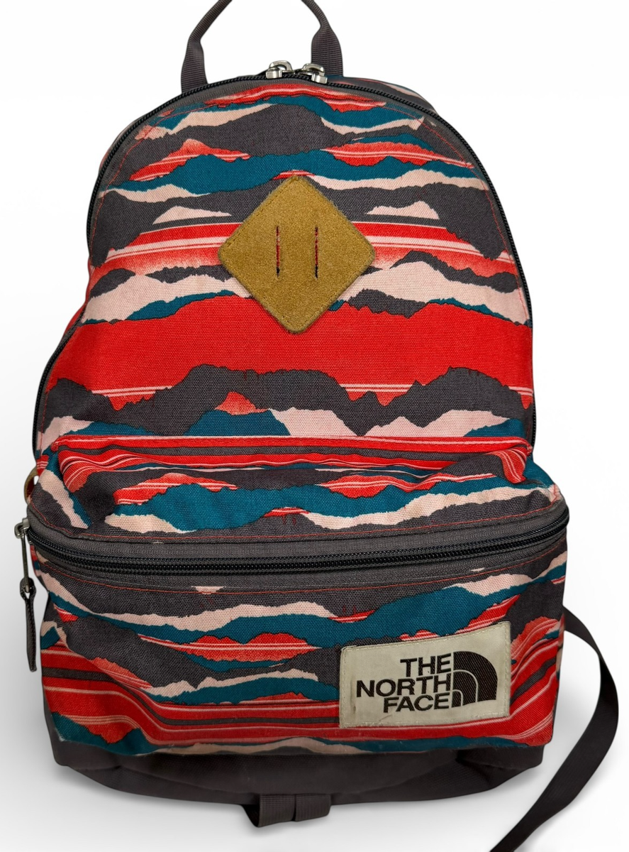 The North Face Mini Berkeley Backpack Juicy Red Landscape Stripe & Rabbit Grey | eBay The North Face Mini Berkeley Backpack Juicy Red Landscape Stripe & Rabbit Grey | eBay