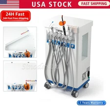 FDA  Dental Portable  Delivery Unit Syringe Suction Turbine w 4H Air Compressor