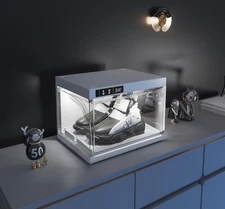 4Pcs LED Smart Shoe Box Automatically Opening Transparent Sneaker Display Case