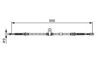 Zugdraht, Handbremse Bosch 1 987 482 397 FüR OE 36531MB00E