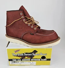 Red Wing Irish Setter 8864 Moc Toe Gore-Tex Leather Boots Oro Russet Sz 9.5 D