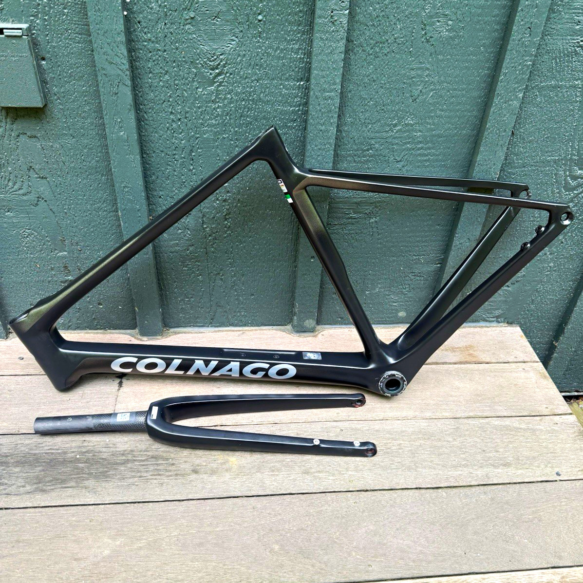 Colnago V4RS Carbon Road Bike Frame & Fork Set 55cm 700C Black w 4 handlebars