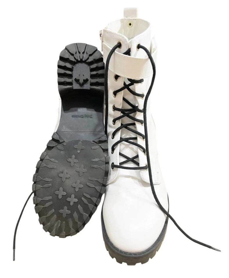 Nuevas botas blancas Juicy Couture Oodles botas de combate para mujer talla 8,5  Foto 2 de 4