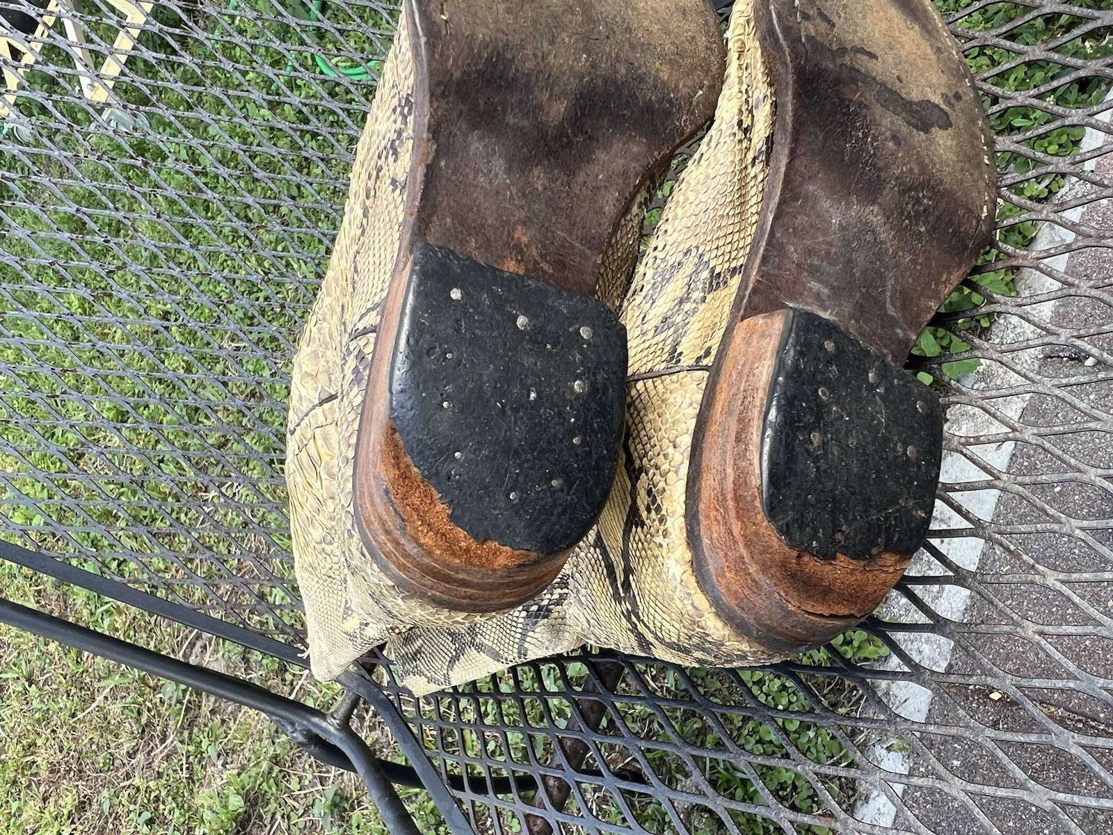 Full Natural Brown Genuine Snakeskin Python Men C… - image 8