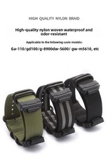 Quality Nylon Canvas Watch Straps Mens Military for Casio G-SHOCK Connector 16mm