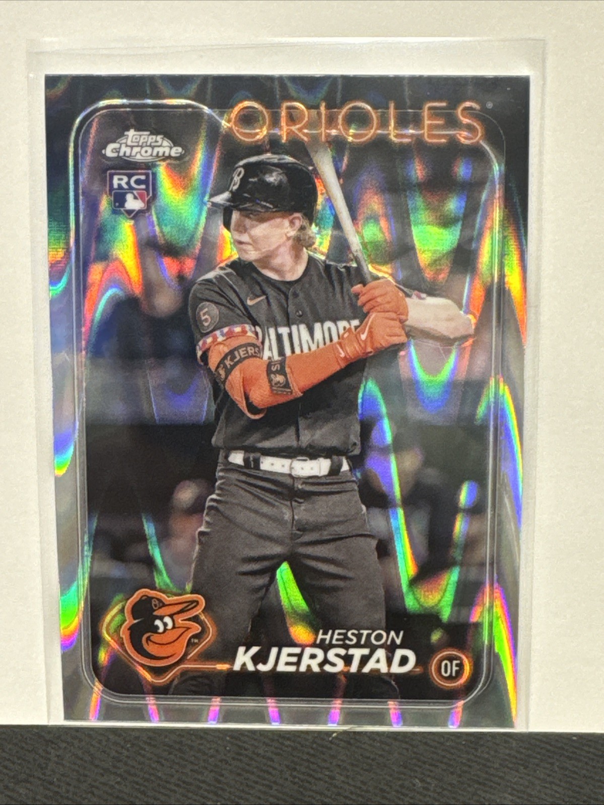 Heston Kjerstad 2024 Topps Chrome Raywave Refractor #142 Baltimore Orioles RC