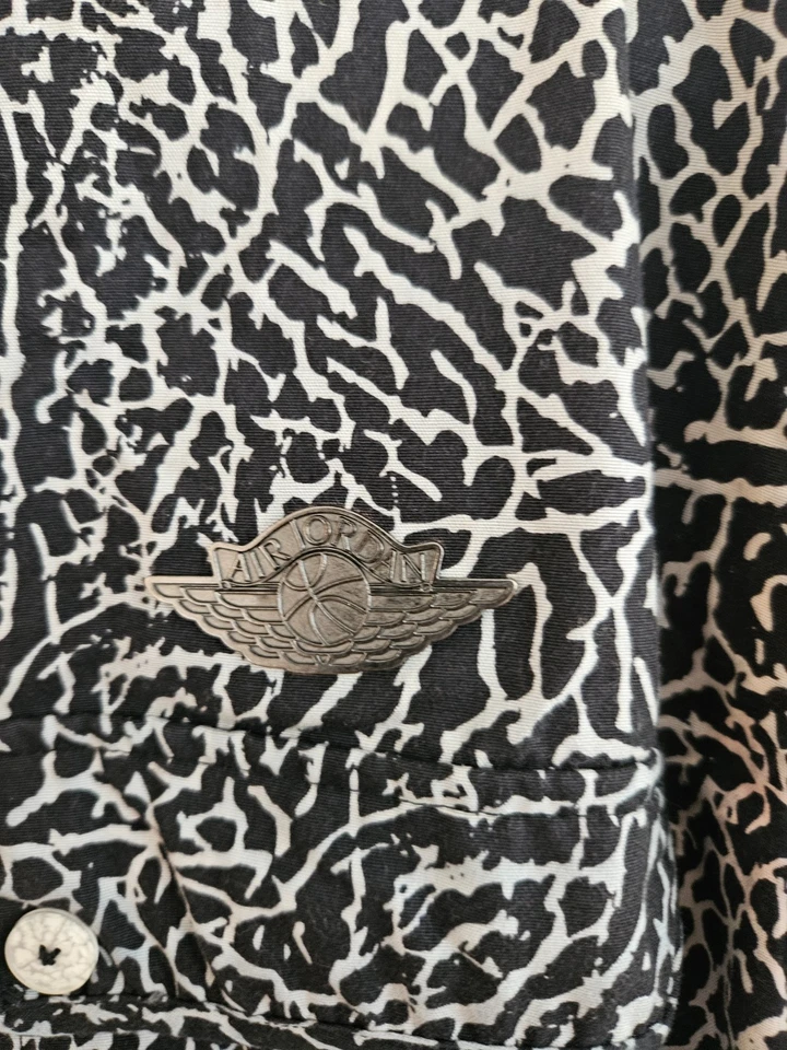 RARA Camisa Nike Jordan Estampado Elefante Militar Abotonada Para Hombre Talla Grande Foto 3 de 4