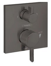 Hansgrohe 15862341, Ecostat Square Thermostatic Valve Trim w Integrated Diverter
