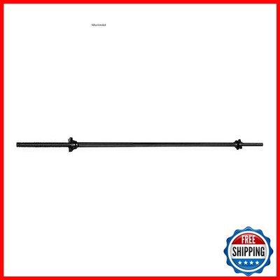 CAP Barbell 60'' Standard Solid Threaded Bar 1-Inch Black