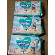 Pampers Splashers Swim Pants Size S 13-24lb Disposable Swim Diapers 3 Pks of 12