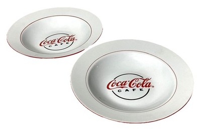 Coca-Cola Gibson Everyday 9'' Salad Soup Bowls Lot of 2 Vintage Collector