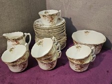 Pretty Antique/Vintage Tea Set - 29 Pieces - Cups, Saucers, Plates, Sugar, Milk