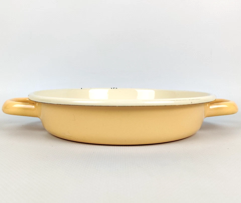 Riess Emaille Eierpfanne Gelb 18cm – Vintage Pfanne, Induktion geeignet - Bild 3 von 4