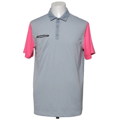 Nike Golf, Poloshirt, Größe: M, Grau/Pink, Polyester, Einfarbig, Herren #U71