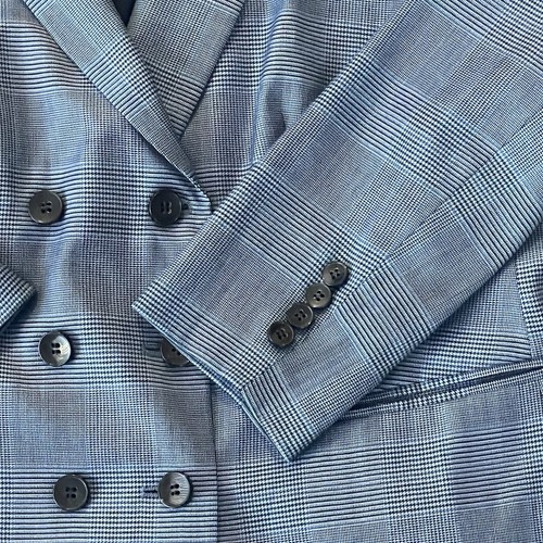 Hugo Boss Womens Blazer Glen Plaid Blue Double Breasted Jelaya Size US 14 - Picture 2 of 13