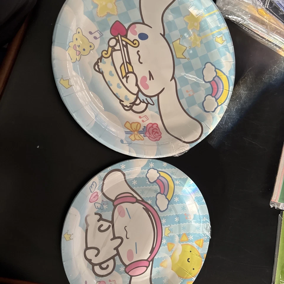 Cinnamoroll Platos de Fiesta de Cumpleaños Servilletas y Mantel Platos de Pastel/Cena Foto 3 de 4