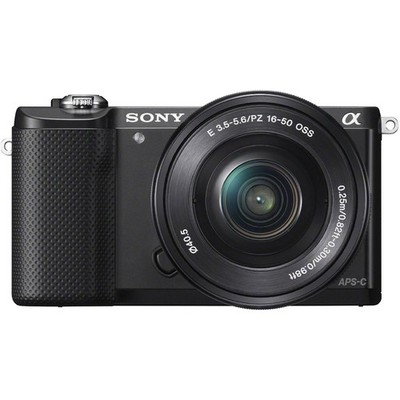 Sony Alpha A5000 Mirrorless Camera 20.1MP w/ PZ 16-50mm Lens Black Tripod Thread
