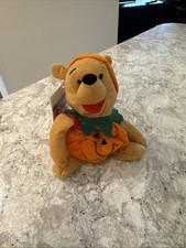 Disney Store Mini Bean Bag Stuffed Plush Toy Mini Pumpkin Winnie The Pooh B199
