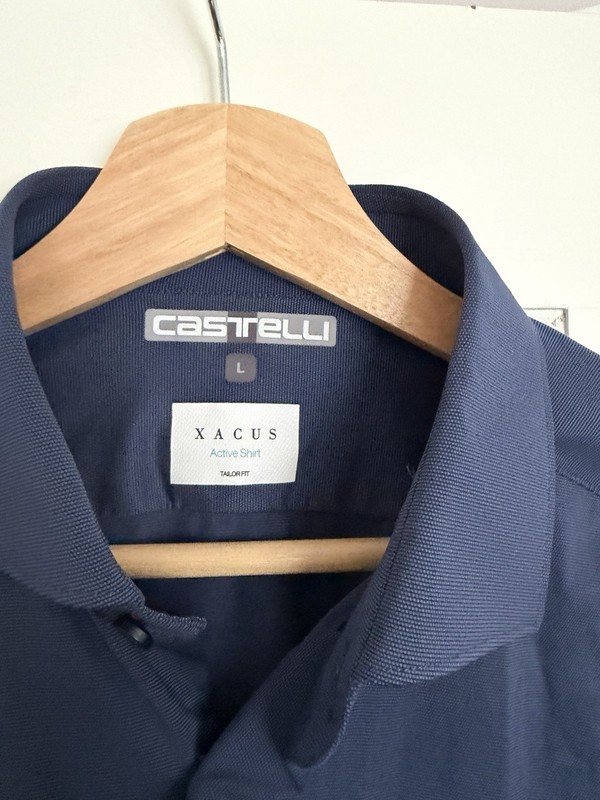 Castelli XACUS casual shirt - new, navy large.