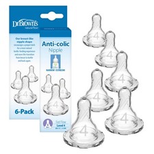 Dr. Brown's Natural Flow Level 4 6 Count Pack of 1 , 4, Fast Flow, 9m