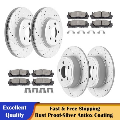 Fit for V6 RWD Challenger Charger Magnum 300 Front Rear Brakes Rotors and Pads